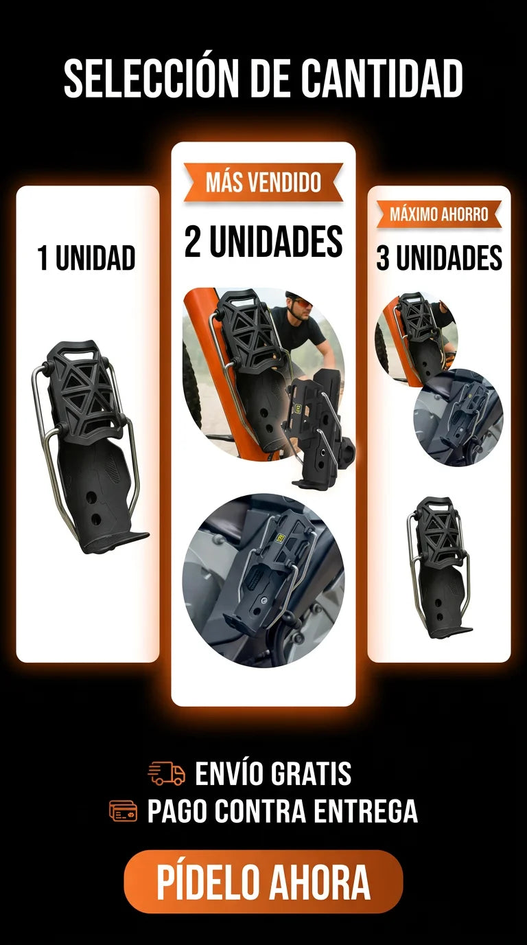 Opciones visuales de uno, dos y tres soportes Termo Grip